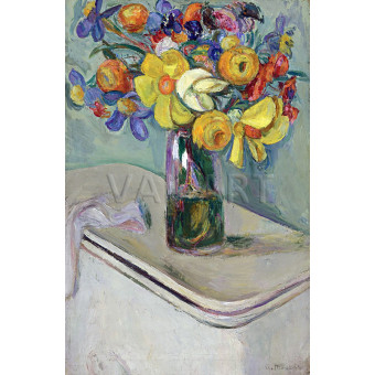 РЕПРОДУКЦИИ НА КАРТИНИ Цветя. Ваза върху кошница (1929)